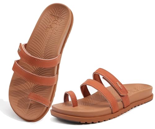 KuaiLu Womens Slides Sandals With Arch Support Comfort Plantar Fasciitis