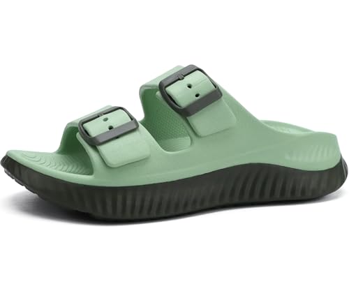 KuaiLu Womens Recovery Sandals with Comfortable Arch Support Green Size 9